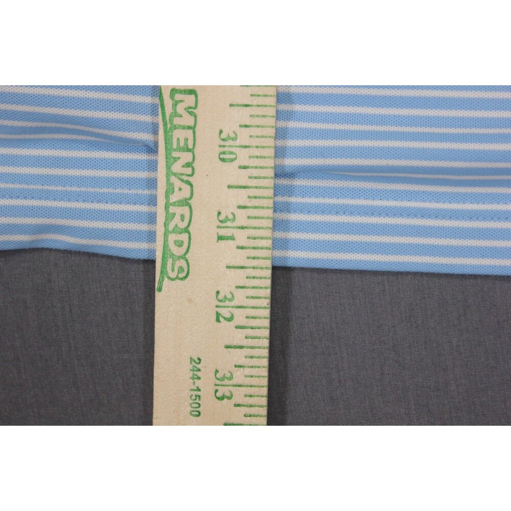 Peter Millar Polo Shirt Mens Blue White Striped Summer Comfort Golf Stretch XXL - Picture 5 of 10